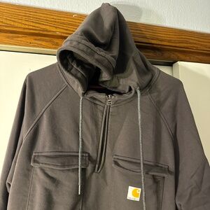 Cathay 3/4 zip hooded sweatshirt